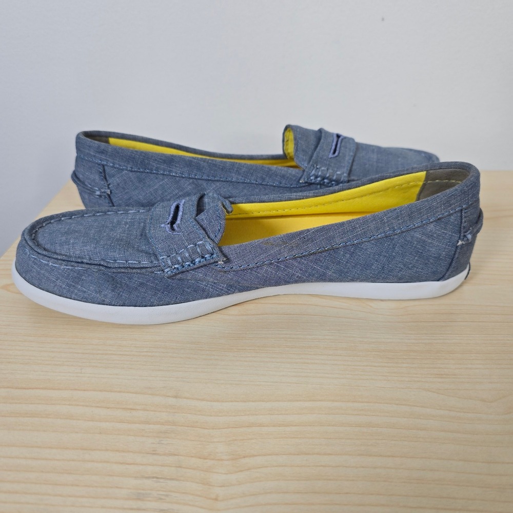 Cole Haan Pinch Weekender Classic Penny Loafers Blue Chambray Denim Womens 8.5B - Picture 6 of 9